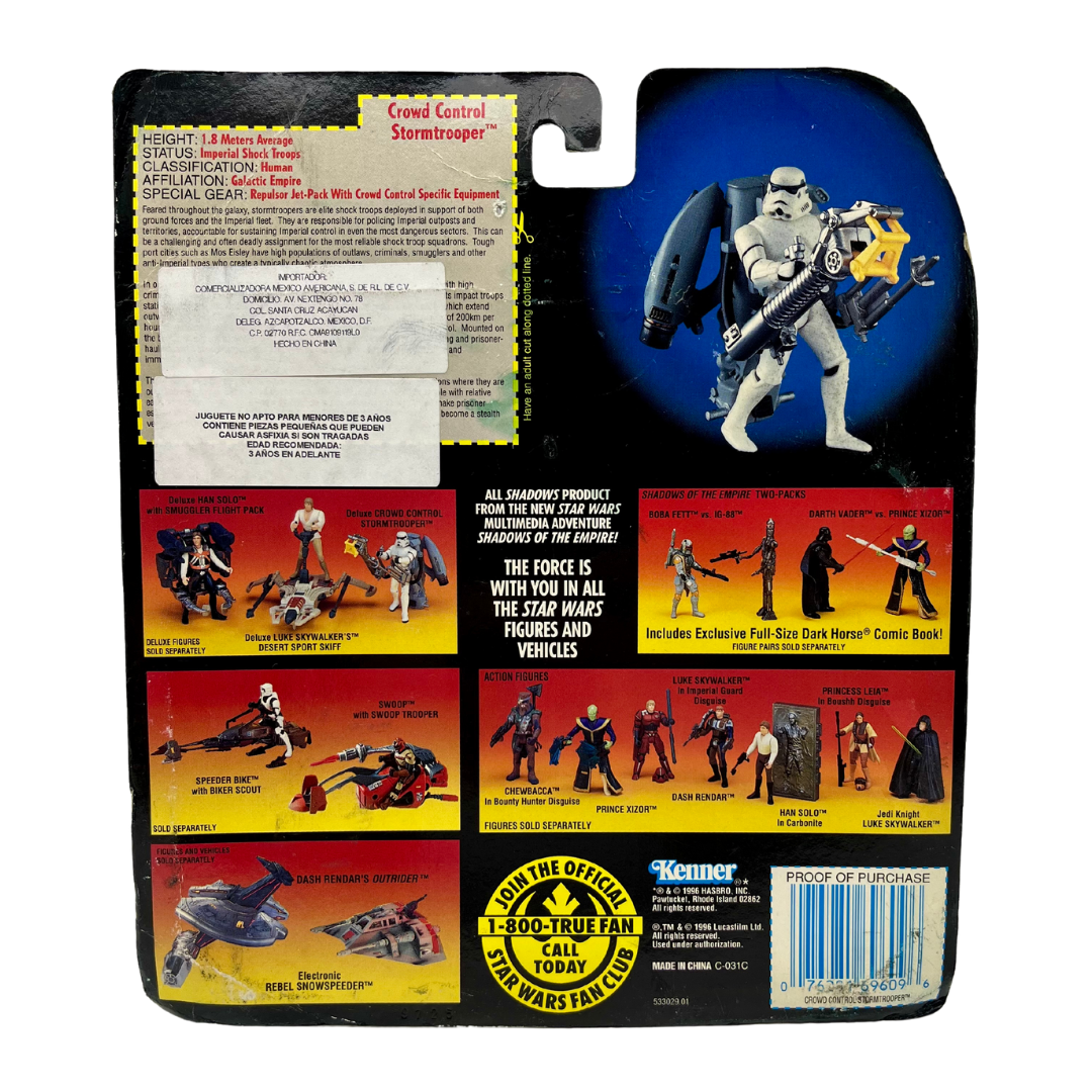 Figura articulada Deluxe Crowd Control Stormtrooper Vintage con accesorios Star Wars Confetty