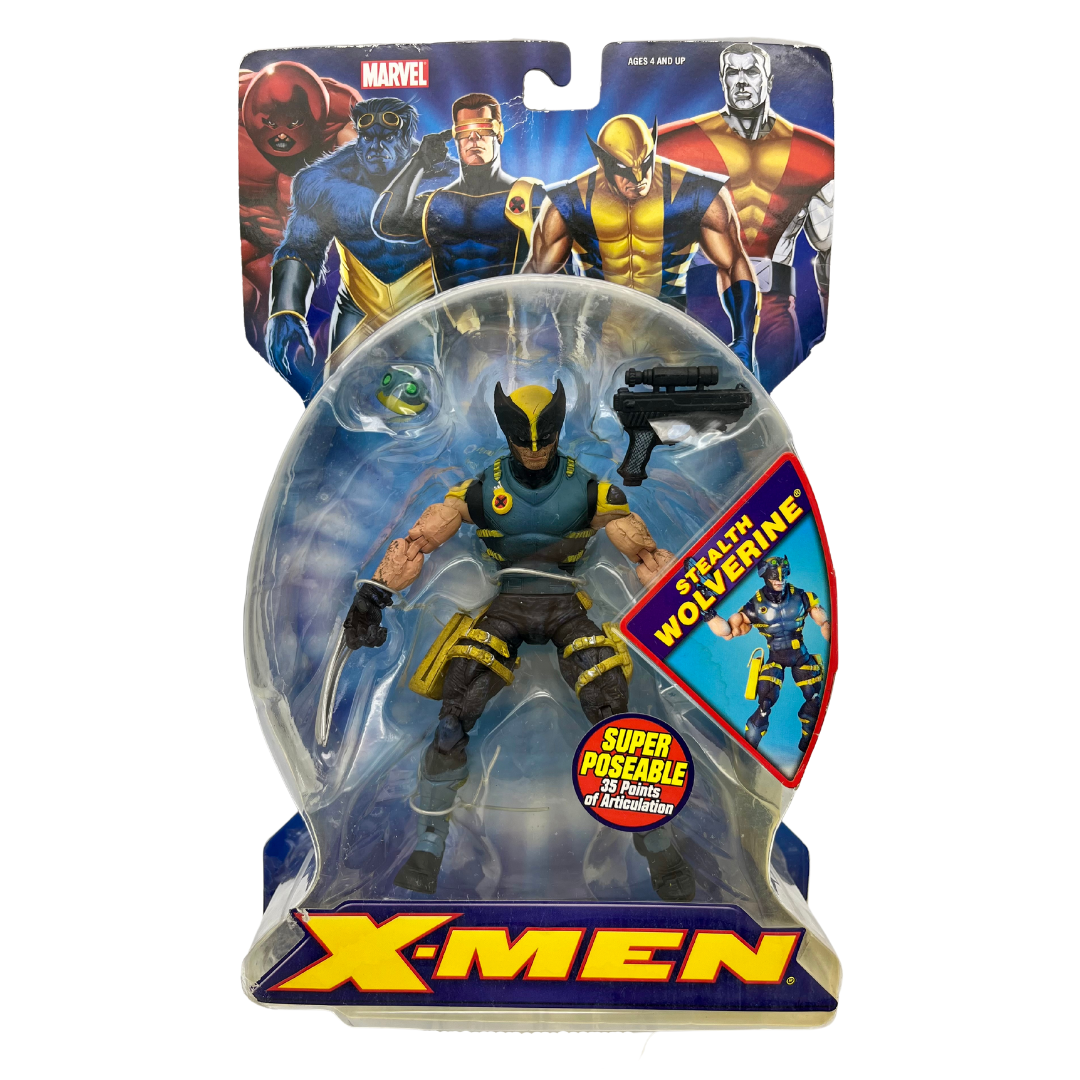 Figura Ultra Articulada Stealth Wolverine (X-Men) con accesorios ToyBiz Confetty