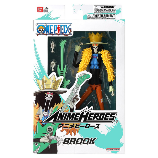 Figura articulada Brook (One Piece) con accesorios Anime Heroes Bandai Confetty